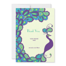 Tarjeta de agradecimiento de boda vintage Eleganci