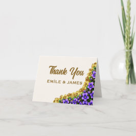 Tarjeta de agradecimiento de boda Violeta de Nueva