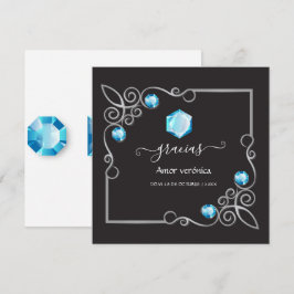 Tarjeta de agradecimiento de bodas de diamante