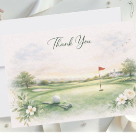 TARJETA DE AGRADECIMIENTO DE BODAS DE GOLF
