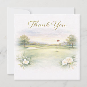 TARJETA DE AGRADECIMIENTO DE BODAS DE GOLF