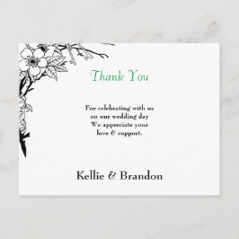 TARJETA DE AGRADECIMIENTO DE BODAS ELEGANTE