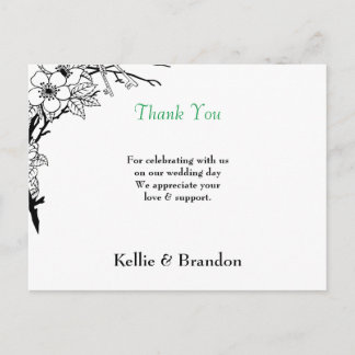 TARJETA DE AGRADECIMIENTO DE BODAS ELEGANTE