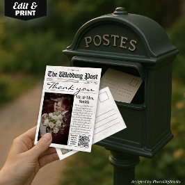 Tarjeta de agradecimiento de bodas ventilares, per