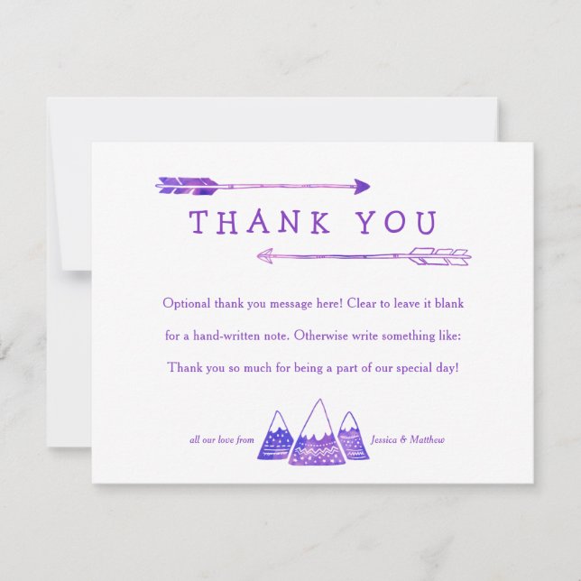 Tarjeta de agradecimiento de Boho Adventure para C (Anverso)