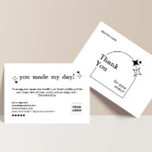 Tarjeta de agradecimiento de Boho Arch Business