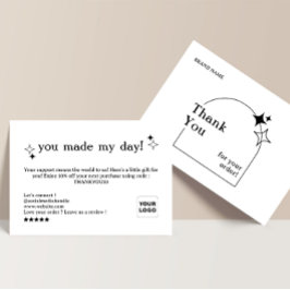 Tarjeta de agradecimiento de Boho Arch Business