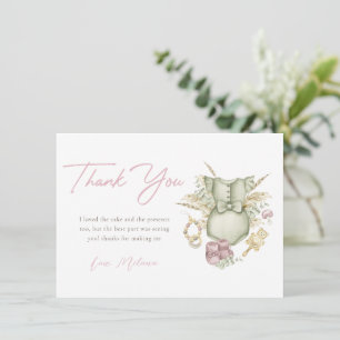 Tarjeta de agradecimiento de Boho Baby Shower, Chi