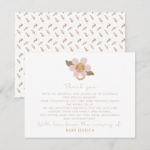 Tarjeta de agradecimiento de Boho Baby Shower - li