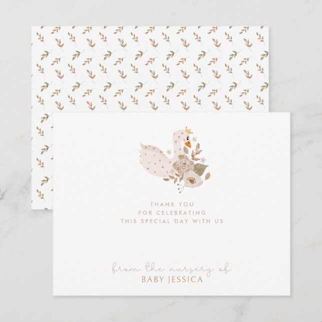 Tarjeta de agradecimiento de Boho Baby Shower - Sw (Anverso / Reverso)