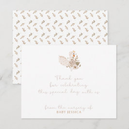 Tarjeta de agradecimiento de Boho Baby Shower - Sw