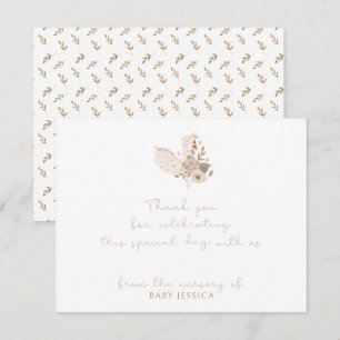 Tarjeta de agradecimiento de Boho Baby Shower - Sw