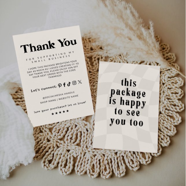 Tarjeta de agradecimiento de Boho Business (Subido por el creador)