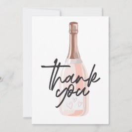 Tarjeta de agradecimiento de Boho Champagne