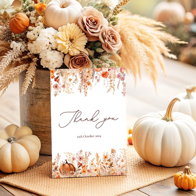 Tarjeta de agradecimiento de Boho Fall (Subido por el creador)