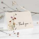Tarjeta de agradecimiento de Boho Floral<br><div class="desc">Esta elegante y elegante tarjeta de agradecimiento Boho Floral Thank You Card incluye magníficas acuarelas pintadas a mano con hierba seca rústica, vegetación sabrosa, una mariposa linda y flores silvestres añejos en tonos rojos, terracota, violeta, azul y naranja quemado, que son detalles impresionantes para añadir a su cumpleaños moderno de...</div>