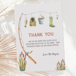 Tarjeta de agradecimiento de Boho Little Fisher Ba