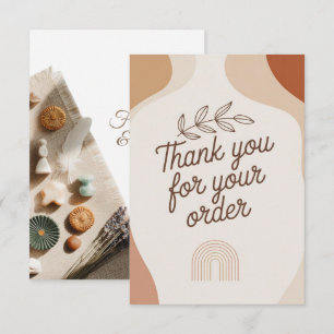 Tarjeta de agradecimiento de Boho moderno para peq