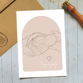 Tarjeta de agradecimiento de Boho por el trabajo m