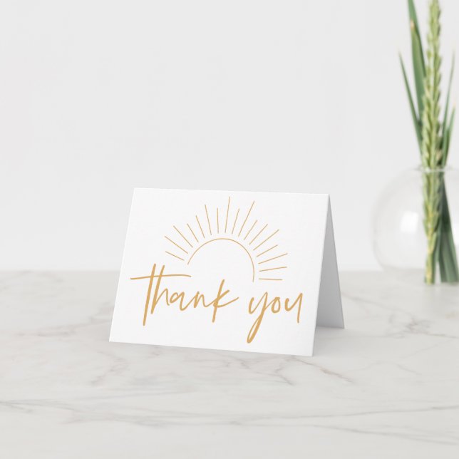 Tarjeta de agradecimiento de Boho Sunshine (Anverso)
