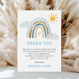 Tarjeta de agradecimiento de Boho Watercolor Arcoi