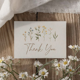 Tarjeta de agradecimiento de Boho Wildflower Baby