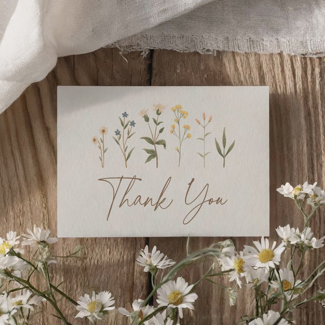Tarjeta de agradecimiento de Boho Wildflower Baby  (Subido por el creador)