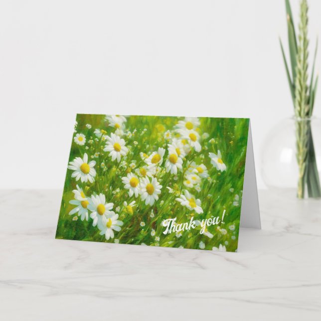 Tarjeta de agradecimiento de bonito Daisie Daisy G (Anverso)