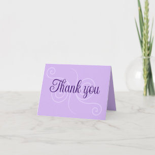 Tarjeta de agradecimiento de bonito Púrpura Swirl