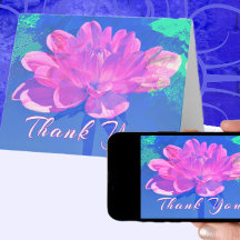 Tarjeta de agradecimiento de bonito Rosa Dahlia Bl