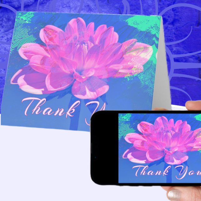 Tarjeta de agradecimiento de bonito Rosa Dahlia Bl (Subido por el creador)