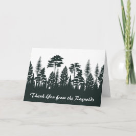 Tarjeta de agradecimiento de bosque de bosques