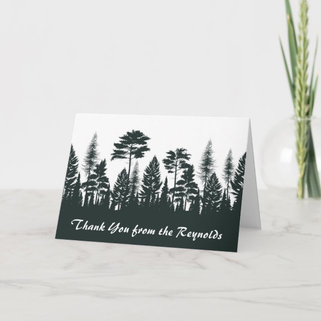 Tarjeta de agradecimiento de bosque de bosques (Anverso)