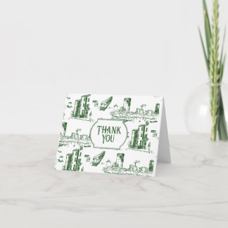 Tarjeta de agradecimiento de Boston Toile Forest G