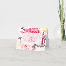 Tarjeta de agradecimiento de Bouquet en inglés de 