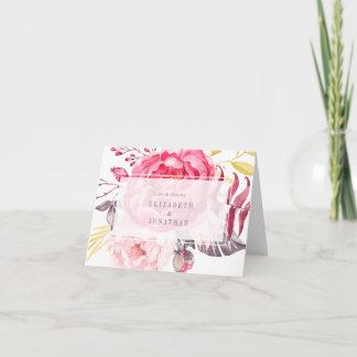 Tarjeta de agradecimiento de Bouquet en inglés de 