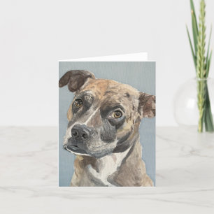 Tarjeta de agradecimiento de Boxer mixto pintado a