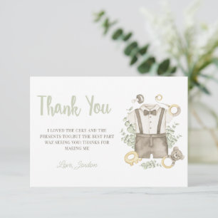 Tarjeta de agradecimiento de Boy Boho Baby Shower