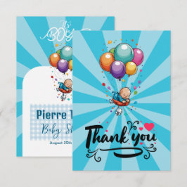 Tarjeta de agradecimiento de Boy Flat