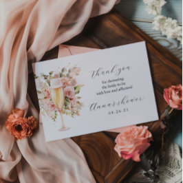 Tarjeta de agradecimiento de Brunch & Bubbly | Flo