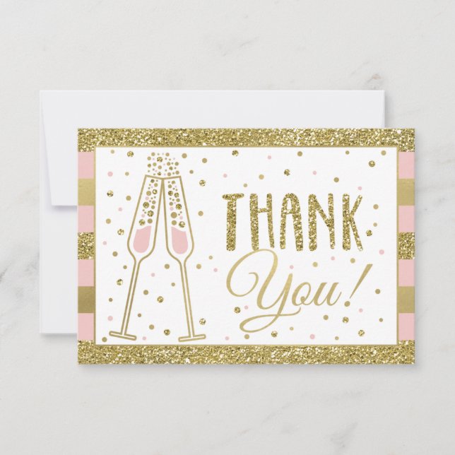 Tarjeta de agradecimiento de Brunch & Bubbly, Purp (Anverso)