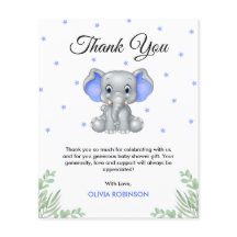 Tarjeta de agradecimiento de Budget Elephant Boy B