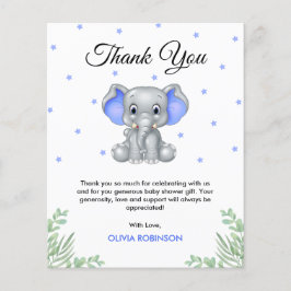 Tarjeta de agradecimiento de Budget Elephant Boy B