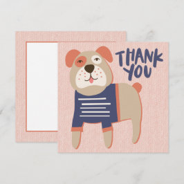 Tarjeta de agradecimiento de Bulldog Francés