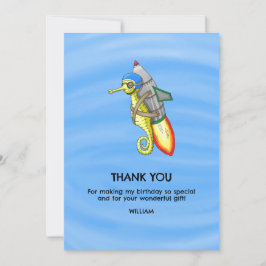 Tarjeta de agradecimiento de caballito de mar cohe
