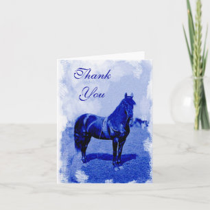 Tarjeta de agradecimiento de caballo de la Unión d