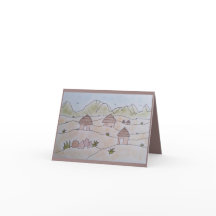 Tarjeta de agradecimiento de cabañas africanas Ron