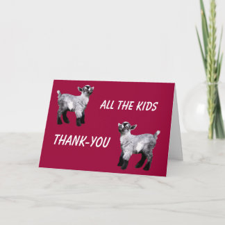 Tarjeta de agradecimiento de cabra en miniatura pa