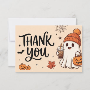 Tarjeta de agradecimiento de café de fantasma de H