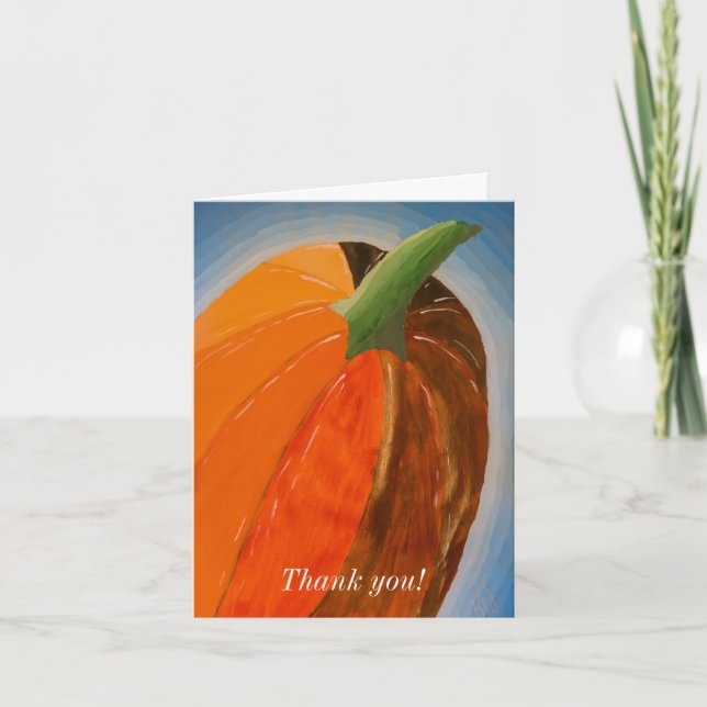 Tarjeta de agradecimiento de calabaza animada (Anverso)